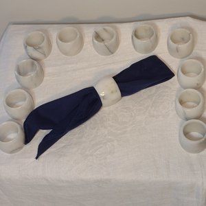 Set of 12 marble napkin rings formal place setting
